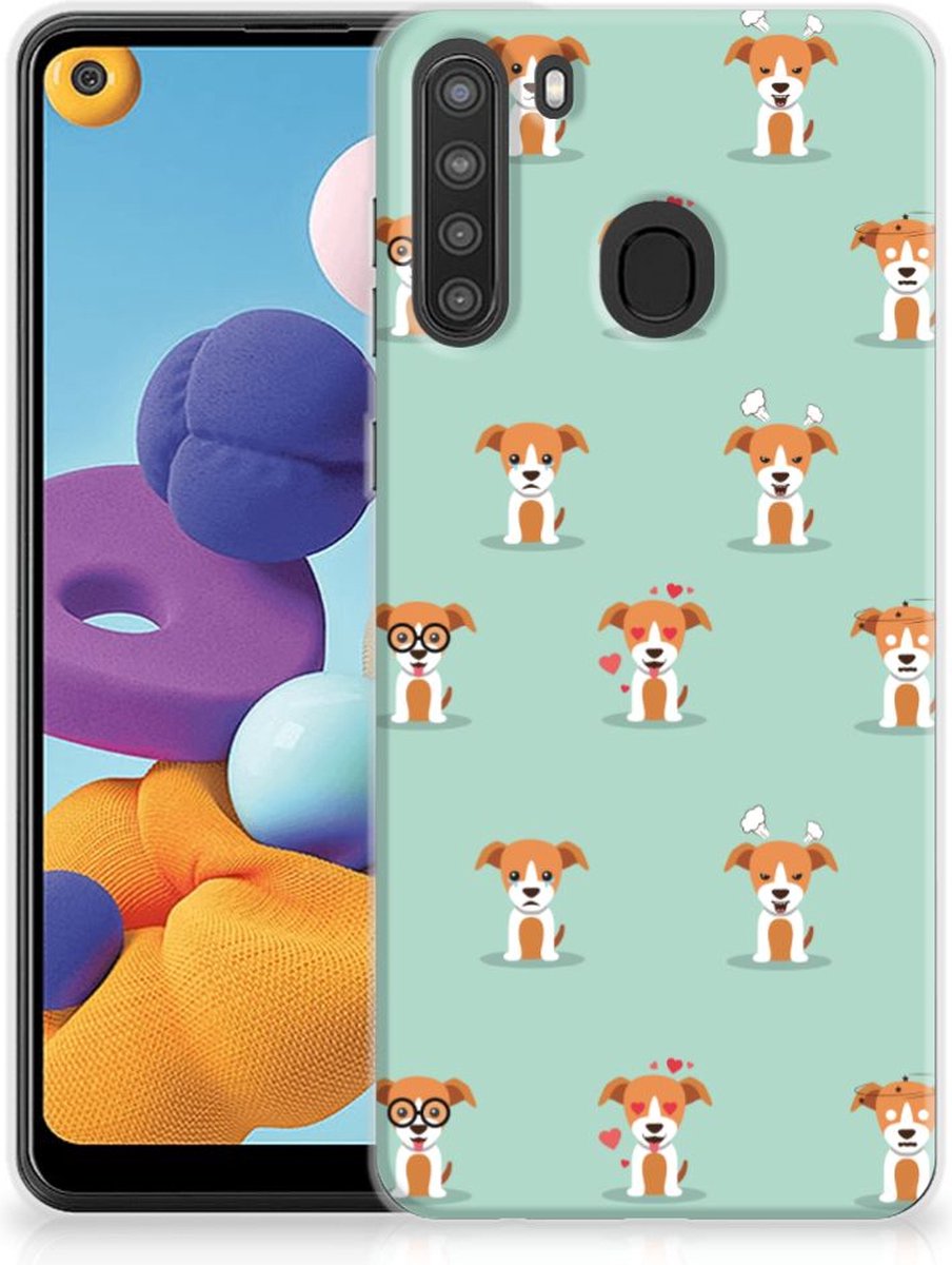 Samsung Galaxy A21 TPU Hoesje Pups
