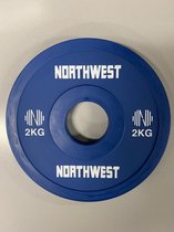 Northwest Fractional Halterschijf | Change Plate Set | 2 x 2 KG | Blauw