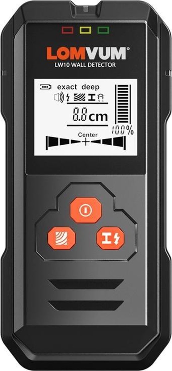 5 in 1 Leidingdetector - Kabeldetector- Detecteert tot 120mm - Inclusief 9V Batterij