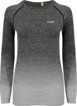 LXURY Fade Sportshirt Dames - Grijs - Maat XXS/XS - Fitness - Vrouwen - Shirt - Sportkleding - Slim Fit - Lange mouwen