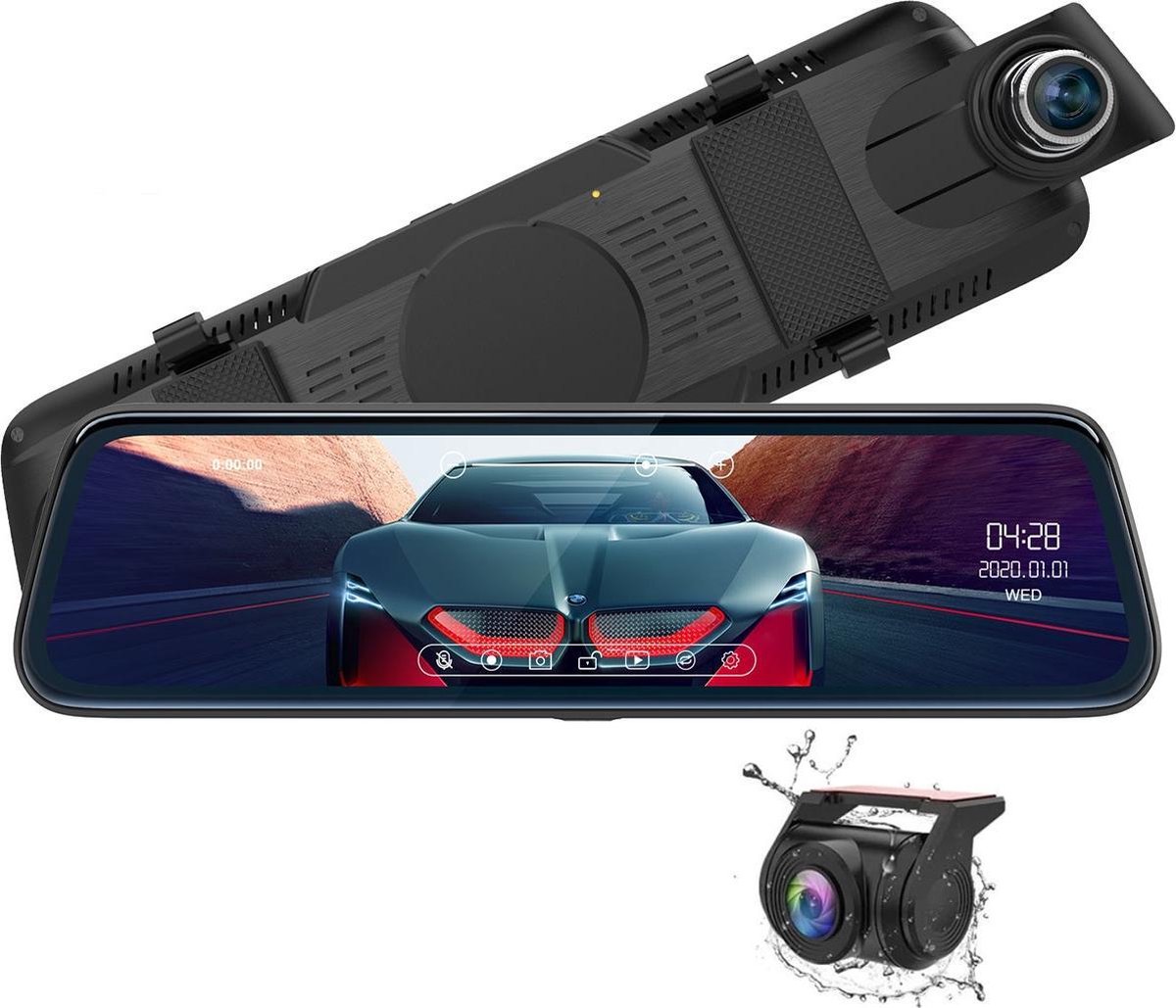 ThiEye Carview 3 32gb 2CH Full Mirror Touch GPS dashcam voor auto