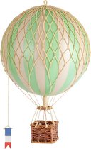 Authentic Models - Luchtballon Travels Light - Luchtballon decoratie - Kinderkamer decoratie - Groen - Ø 18cm