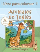 Libro para colorear Animales en Ingles