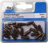 I-Fix kastplankdrager | metaal bronskleurig | stift Ø 5 mm | vintage brons | 40 stuks