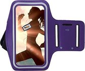 iPhone 12 Sportband hoes sport armband hoesje Hardloopband Paars