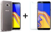 Samsung J4 Plus 2018 Hoesje - Samsung Galaxy J4 Plus 2018 hoesje siliconen case transparant cover - 1x Samsung J4 Plus 2018 Screenprotector