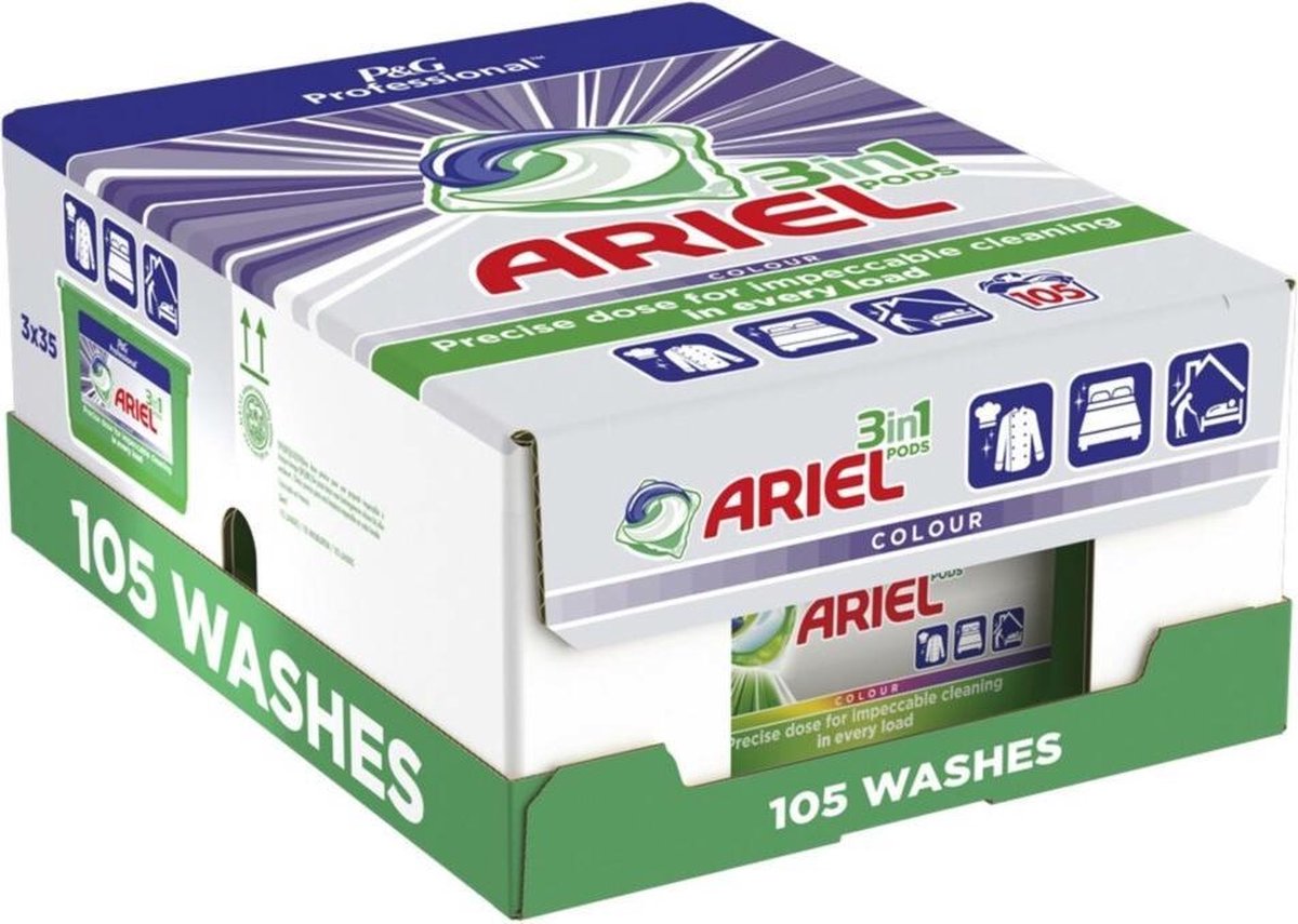 Ariel Professional All in 1 Pods - Wasmiddel Capsules - 3 x 35 Wasbeurten |  bol.com
