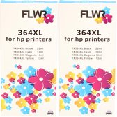 FLWR - Inktcartridge / 364XL multipack 2X / Zwart en Kleur - geschikt voor HP