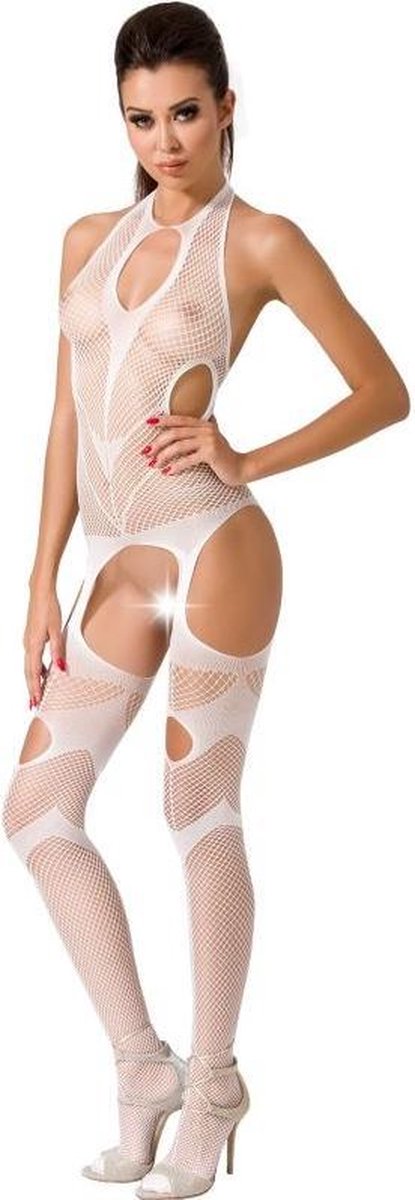 PASSION WOMAN BODYSTOCKINGS | Passion Woman Bs053 Bodystocking White One Size