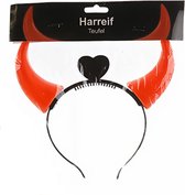 Verhaak Haarband Duivel Halloween Led Zwart/rood One-size