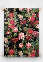 Made on Friday - Textielposter Lush Flowers Red - 60x90cm - Kendal (Twill 210 gr./m2)