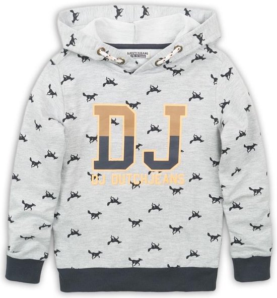 DJ Dutchjeans Sweater (Hoodie) Grey Melee Maat 152