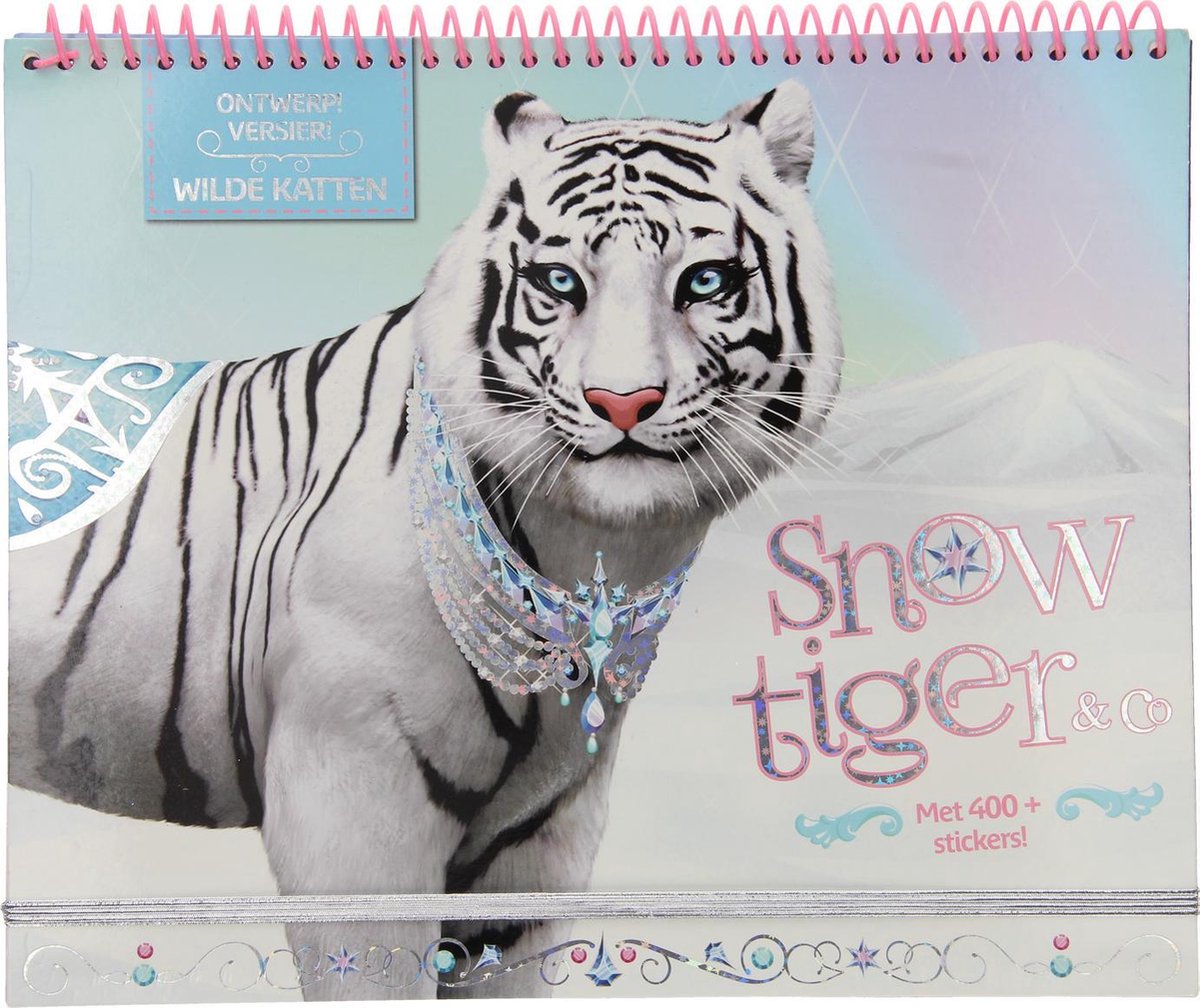 Sneeuw Tijger Boek | Stickerboek Dress me Up | Wilde katten | Fantasie en... | bol.com