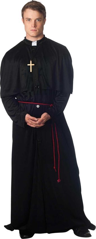 Amscan Kostuum Priester Polyester Zwart Maat M/l 3-delig
