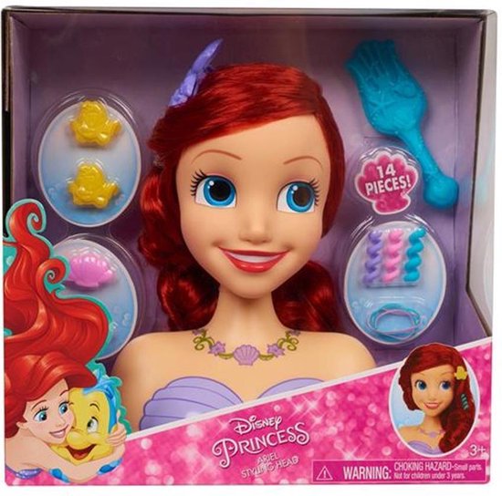 bol.com | Disney Princess Ariel styling hoofd + accessoires 27 x 26 x 12 cm