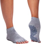 Gaiam Toeless Yoga Socks - Chaussettes Grippy Indigo / Noir 2-Pack