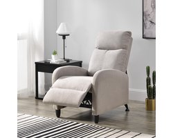 Verstelbare relaxfauteuil 102x60x92 cm stof bruin