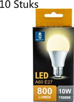 Aigostar LED A5 A60 10W - E27 fitting - 3000K - 10 stuks