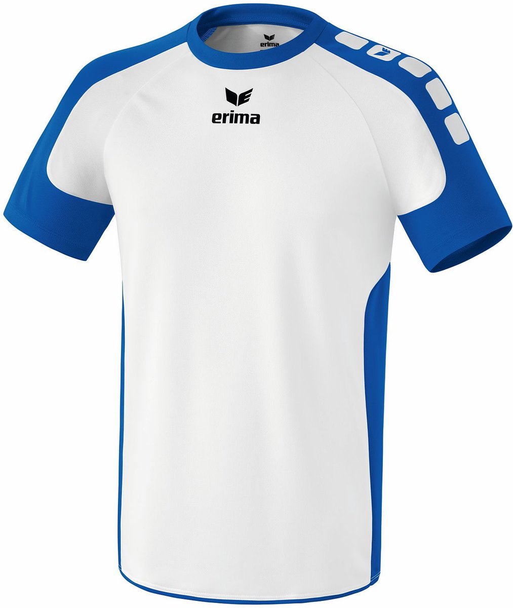 Erima Valencia Shirt Korte Mouw - Wit / New Royal | Maat: M