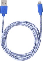 Kikkerland Oplaadkabel voor telefoons - Telefoniekabel - Apple gecertificiteerd - Lengte 1,8M - Blauw