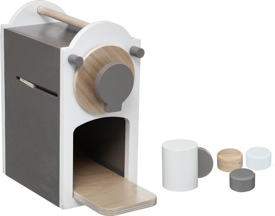 Houten koffiemachine speelgoed - Koffiezetapparaat - Met accessoires - espresso  apparaat | bol.com