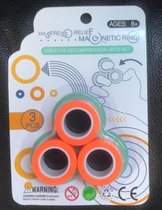 Magnetic finger trick rings  - Magnetische vinger Ringen - Oranje
