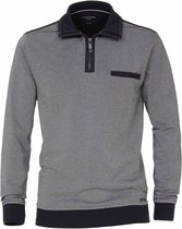 CASA MODA heren trui katoen - schipperstrui - blauw melange -  Maat: M