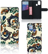 Coque avec pour Samsung Galaxy M31 Portefeuille Baroque Fleur