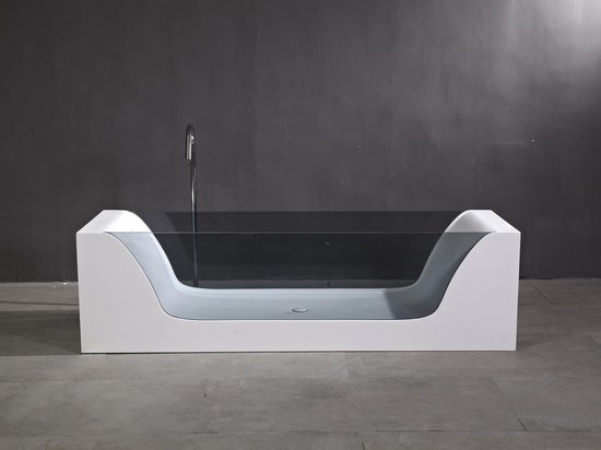 Baignoire autoportante Mawialux  | Surface Solid | 200x65 cm | Blanc mat | ML-113B-VBMG- MW