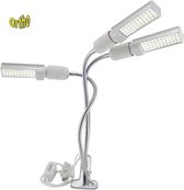 Ortho LED Groeilamp Wit licht Bloeilamp Fel Kweeklamp Full Spectrum Grow light groei lamp (met 3 lampen) met flexibele lamphouder Hoge lichtintensiteit - klem spotje