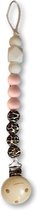 Chewies & More speenketting Silicone Beads 3 kleuren - Zwart- Roze - leopard Roze