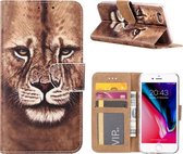 Xssive Bookcase Hoesje voor Apple iPhone X/XS Leeuw