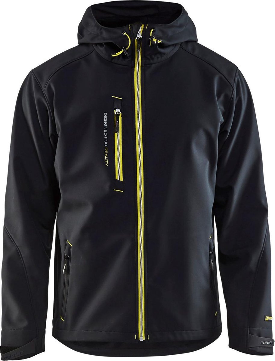 Blåkläder 4949 Softshell Jack – Zwart/High Vis Geel - XXL