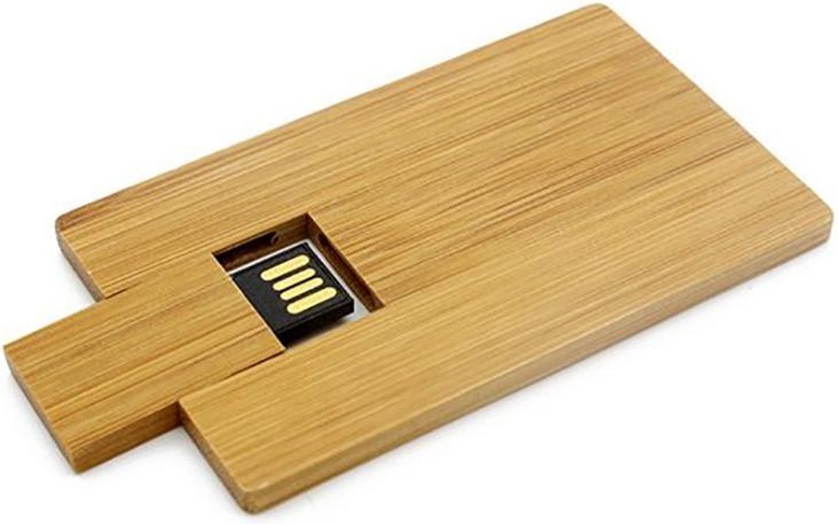 Hout creditcard usb stick 64gb