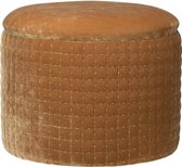 Poef Quilt Camel D35xh27cm Hout