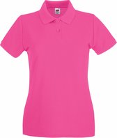 Fruit Of The Loom Vrouwen Dames-Fit Premium Poloshirt Met Korte Mouwen (Fuchsia)