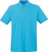 Fruit Of The Loom Premium Heren Poloshirt Met Korte Mouwen (Azure Blauw) M