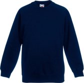 Fruit Of The Loom Kind/ Kinderen Unisex Raglan Mouwen Sweatshirt (Donker Marine)