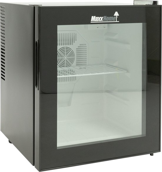 Mini koelkast: MaxxHome Mini Koelkast - Thermo-elektrisch - 42 Liter  - glazen deur - Zwart, van het merk MaxxHome