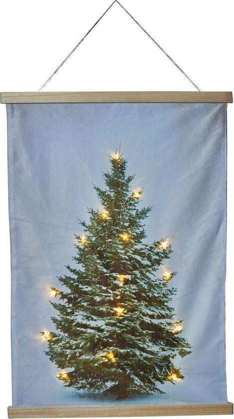 Anna's Collection Kerst Wanddoek met LED-verlichting - 90 x 120 cm | bol.com
