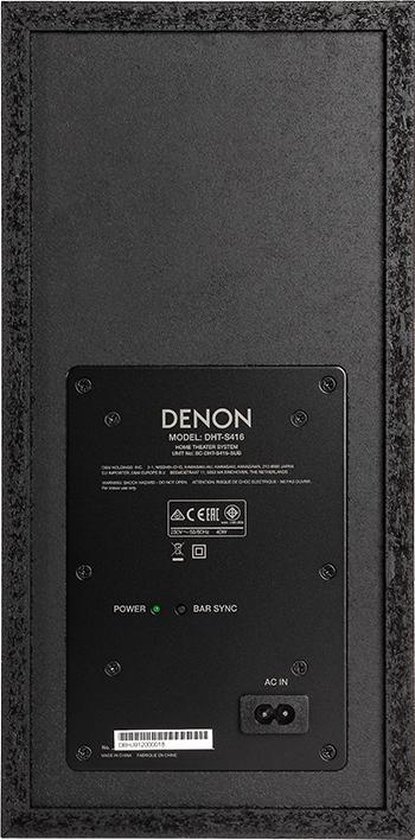 Denon - DHT-S416 - Soundbar met Chromecast, Draadloze Subwoofer, HDMI/ARC, Bluetooth en Dolby Digital - Zwart - Denon