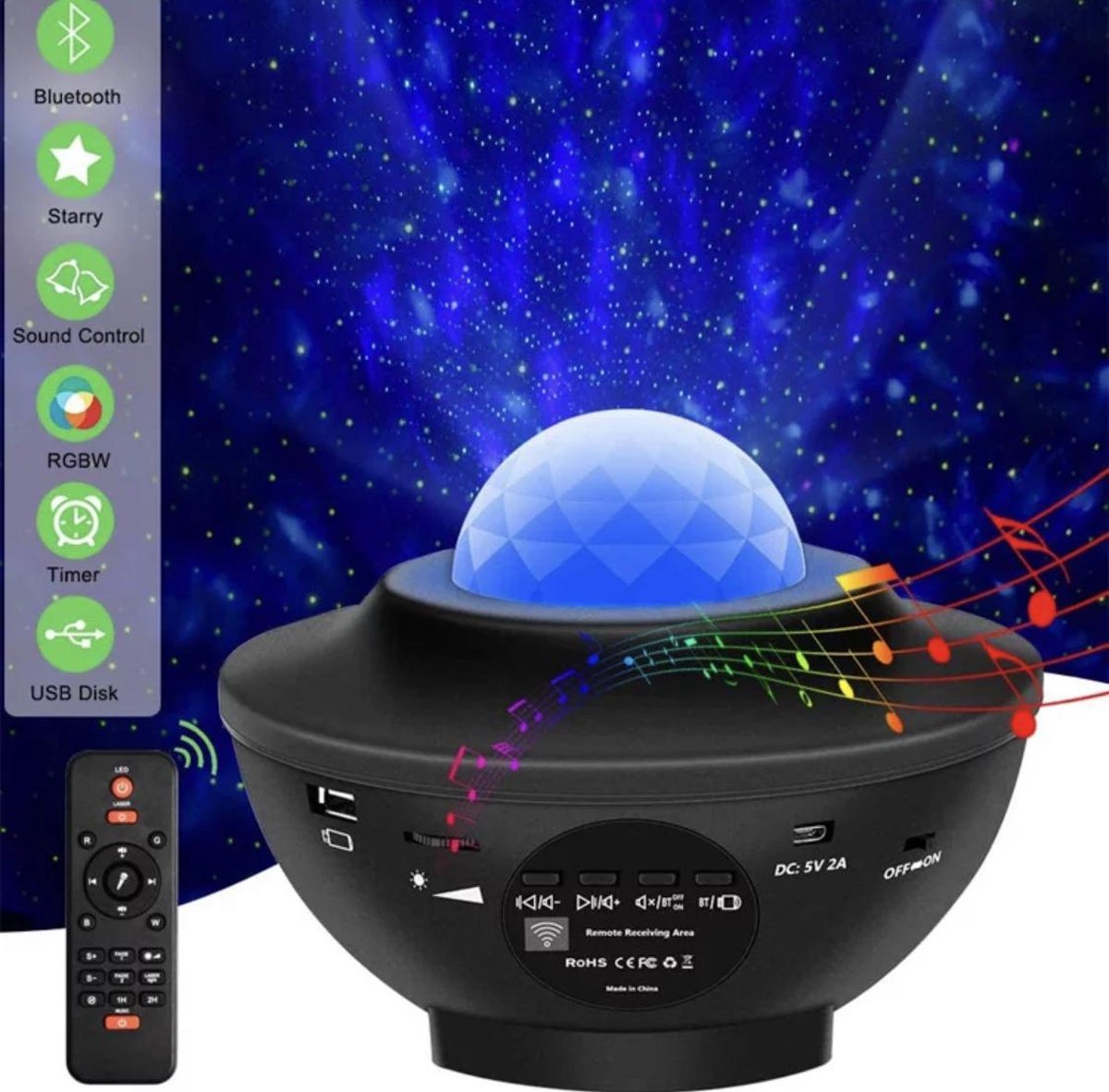 bol.com | Sterrenprojector Bluetooth - Sterrenlamp - Galaxy projector