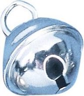 20x Metalen belletjes zilver met oog 11 mm hobby/knutsel benodigdheden - Kerst kersmuts belletjes - Kattenbellen - Hobby- en Knutselmateriaal