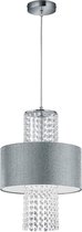 LED Hanglamp - Hangverlichting - Trion Kong - E27 Fitting - 1-lichts - Rond - Mat Zilver - Aluminium - BES LED