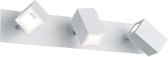 LED Wandspot - Trion Laginos - 18W - Warm Wit 3000K - 3-lichts - Dimbaar - Rechthoek - Mat Wit - Aluminium - BSE