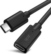 Qost - USB-C 3.1 Gen2 - Verlengkabel - 2 Meter - 3A 60W - Male to Female - Extension Cable - 4K video