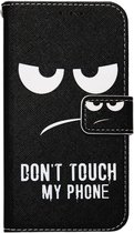 ADEL Kunstleren Book Case Portemonnee Pasjes Hoesje Geschikt voor Huawei P30 - Don't Touch My Phone