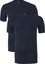 Claesen's Basics T-shirts (2-pack) - heren T-shirts O-hals - blauw - Maat: M