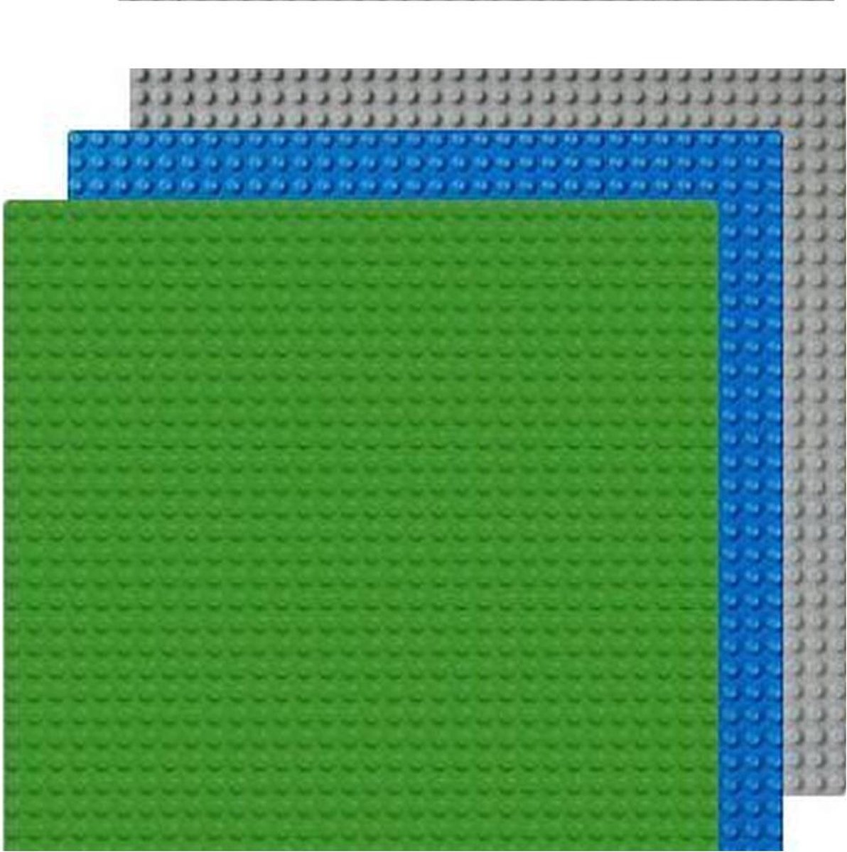 Bouwplaten - lego geschikt - set van 3 stuks - 32x32 noppen - Bouwstenen -  Groen Blauw... | bol.com