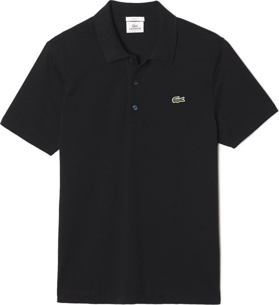 Lacoste Black Light Jersey Polo Shirt Heren Sportpolo casual - Maat M  - Heren - zwart